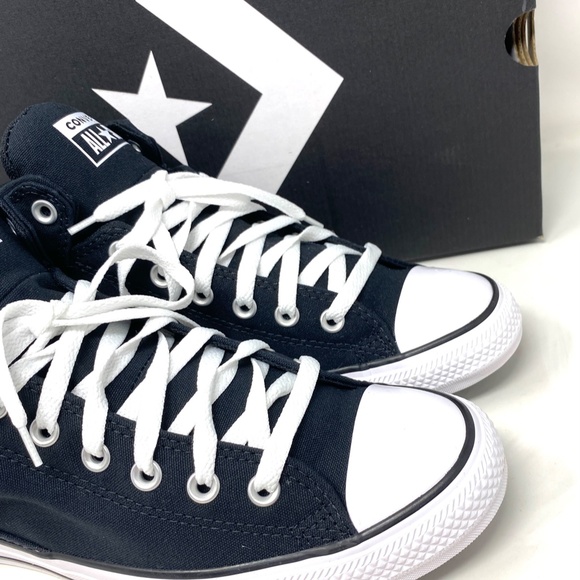 Converse Ctas High Street White Black Shoe For Men Canvas Casual Mid Top 151041F - Picture 6 of 9